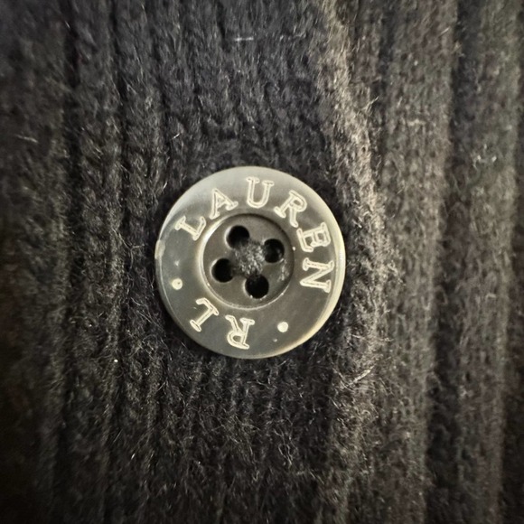 Lauren Ralph Lauren Merino Wool Cashmere Angora Sweater Dress Black Size Medium - Picture 4 of 5